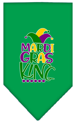 Mardi Gras King Screen Print Mardi Gras Bandana Emerald Green Small